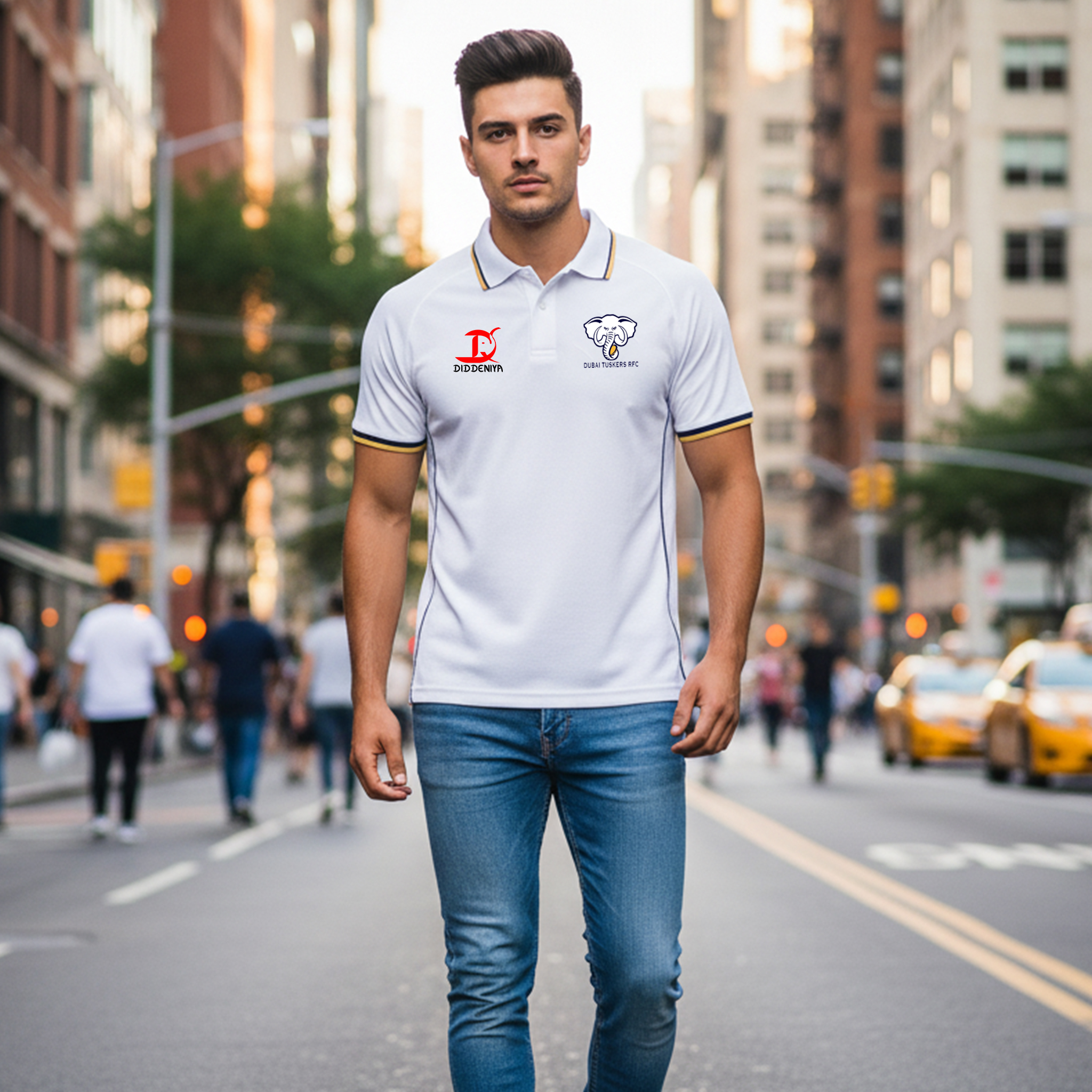 Dubai Tuskers Polo T-Shirt - Image 4
